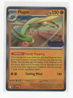 Pokemon Staff Phantasmal Flames Black Star Promo MEP 016 Flygon - Image 1