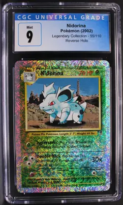 Pokemone ~ Legendary Collection ~ Nidorina ~ Reverse Holo ~ CGC 9 Mint ~ #55 - Image 1