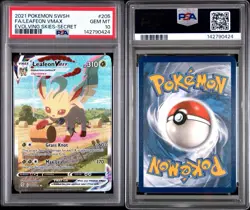 Pokemon 2021 Leafeon VMAX 205/203 Alt Art SR Evolving Skies GEM MINT PSA 10 - Image 3