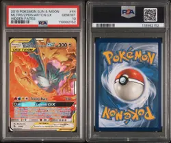 2019 POKEMON SUN & MOON HIDDEN FATES #44 MOLTRES & ZAPDOS & ARTICUNO GX PSA 10 - Image 3
