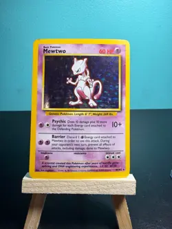 Pokemon TCG Mewtwo Base Set Holo Rare 10/102 60 HP Wizards English - Image 1