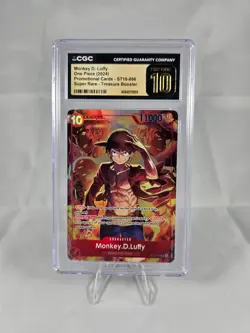 Monkey D. Luffy [Holo] ST10-006 SR CGC Pristine 10 (One Piece Promo) - Image 1