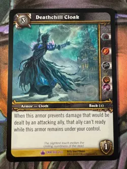 World of Warcraft TCG Promo Crafted 2/3 Deathchill Cloak - Image 1