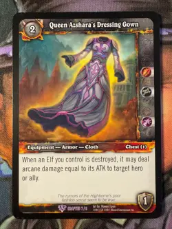 World of Warcraft TCG Promo Crafted 7/9 Queen Azshara's Dressing Gown - Image 1