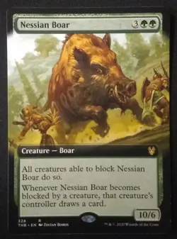 MTG Theros Beyond Death Nessian Boar Extended Art - Image 1