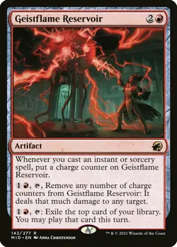 MTG Geistflame Reservoir Foil x1 NM Innistrad: Midnight Hunt - Image 1