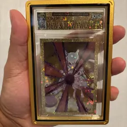 Jerrski Fan Art Mew & Mewtwo 1 Of 1 Gold Star Edition COA Rare Pokemon Exclusive - Image 2