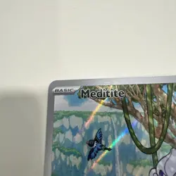 Pokemon Meditite - 153/142 Stellar Crown Holo Illustration Rare NM - Image 5