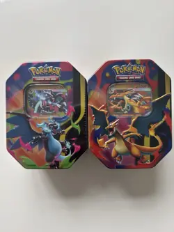 Pokemon TCG Mega Charizard X & Y Ex Tins - Both Artworks - BRAND NEW - SEALED - Image 1