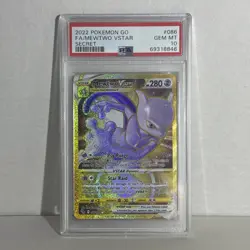 PSA 10 Mewtwo VSTAR (Secret) 086/078 Pokemon GO Holo - Image 1