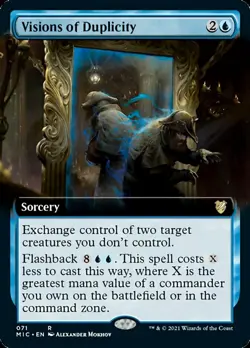 MTG Visions of Duplicity Extended x1 NM Commander Innistrad Midnight Hunt - Image 1