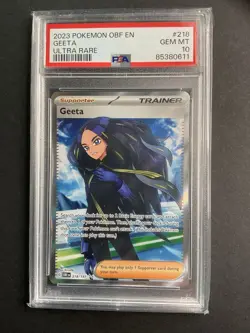 Geeta 218 PSA 10 2023 Pokemon OBF EN Ultra Rare - Image 1
