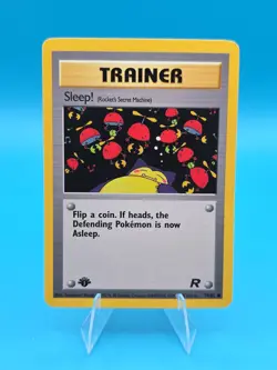 SLEEP! 79/82 COMMON TEAM ROCKET POKEMON FIRST EDITION LP - Image 1