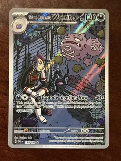 Pokemon Destined Rivals Team Rocket’s Weezing 199/182 Illustration Rare Holo - Image 1