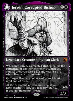 MTG Jerren, Corrupted Bishop Foil Showcase x1 NM Innistrad: Midnight Hunt - Image 1