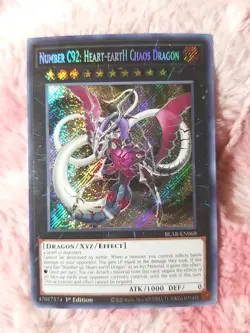 Yu-gi-oh Number C92: Heart-eartH Chaos Dragon BLAR-EN069 Secret Rare 1st Edition - Image 1