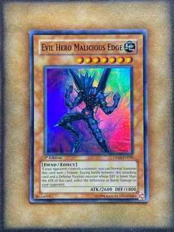 Yugioh Evil Hero Malicious Edge DP06-EN006 Super Rare 1st Ed NM - Image 1