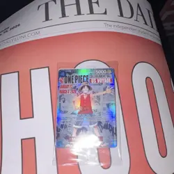 Bandai Namco One Piece CCG Monkey D. Luffy Promo Full Art Holo US Voyage 5000 - Image 1