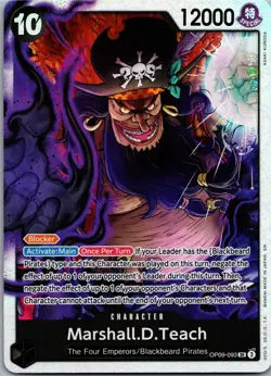 One Piece Tcg Marshall.D.Teach Op09-093 Super Rare Eng Nm - Image 1