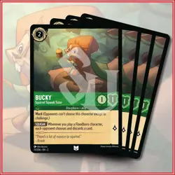 Disney Lorcana TCG: BUCKY Squirrel Squeak Tutor x4 Rise the Floodborn Uncommon - Image 1