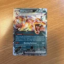 Pokemon TCG Charizard EX Card Obsidian Flames Holo, 125/197 - Image 1