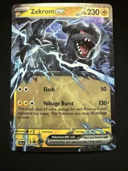 Zekrom ex 034/086 SV Black Bolt Holo PSA Contender Pokemon Card - Image 1