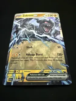 Zekrom ex 034/086 SV Black Bolt Holo PSA Contender Pokemon Card - Image 3