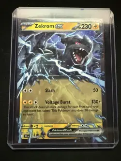 Zekrom ex 034/086 SV Black Bolt Holo PSA Contender Pokemon Card - Image 5