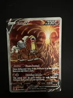 Pokemon Entei v Holo Ultra Rare TCG Card Crown Zenith Galarian Gallery GG36/GG70 - Image 3