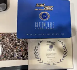 Star Trek CCG Collector’s Tin Decipher Silver Border Complete 363 Card Set 1995 - Image 1