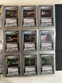 Star Trek CCG Collector’s Tin Decipher Silver Border Complete 363 Card Set 1995 - Image 2