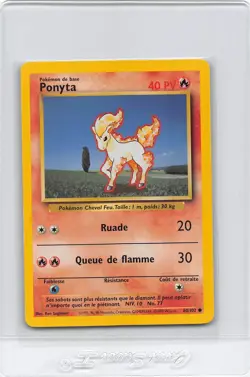 PONYTA 60/102 (PONYTA) - FRENCH - Base Set - Unlimited - POKEMON CARD - NM - Image 1