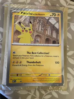 SEALED Pikachu at the Museum Oversized Promo Card - Natural History Museum - Image 1