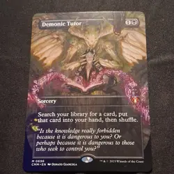 Demonic Tutor (Borderless) NM+, Mythic Rare Sorcery, Pack Fresh & Never Played - Image 2