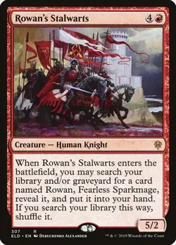 MTG Thorne of Eldraine 307 Rowan's Stalwarts - Image 1