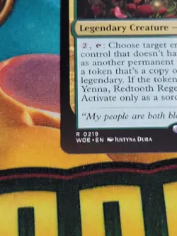 C4517 MAGIC MTG WILDS OF ELDRAINE YENNA, REDTOOTH REGENT #0219 NM RARE - Image 4