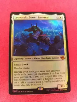 Leonardo, Sewer Samurai (Foil) Mythic MTG Ninja Turtles - Image 1