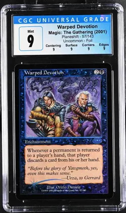 WARPED DEVOTION Planeshift Foil U CGC 9 Q MTG [Nostalgium] - Image 1