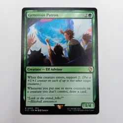 Generous Patron MTG Rare Magic: The Gathering Commander Final Fantasy 10 FFX - Image 1