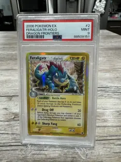 Pokemon Feraligatr EX Dragon Frontiers Holo Rare #2 PSA 9 Mint - Image 1