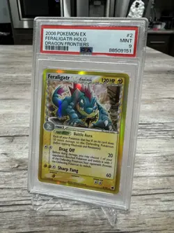 Pokemon Feraligatr EX Dragon Frontiers Holo Rare #2 PSA 9 Mint - Image 2