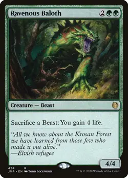 CR MTG Magic Jumpstart 424 Ravenous Baloth - Image 1