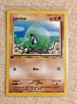 Larvitar 1st Edition 57/75 Neo Discovery WOTC Pokemon TCG Card - Image 1