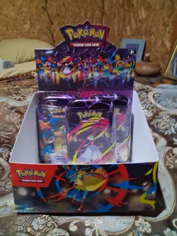 Pokemon TCG Mega Evolutions Mega Heroes (3 Sealed Mini Tins) With Display Box - Image 1
