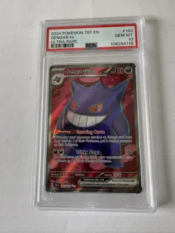 PSA 10 Gengar ex #193/162 Ultra Rare Full Art 2024 Pokemon S&V Temporal Forces - Image 1