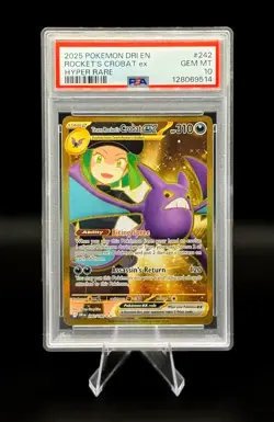 Crobat EX PSA 10 DRI EN Pokemon Gem 10 Team Rocket Hyper Rare GEM 10 - Image 1