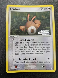 Pokemon Team Rocket Returns Sentret Stamped Reverse Holo 75/109 NEAR MINT - Image 1