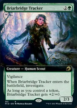 MTG Briarbridge Tracker Extended Art x1 NM Innistrad: Midnight Hunt - Image 1