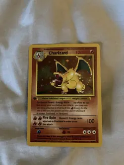 ( Read Dis) Pokemon Charizard Base Set First Edition Holographic Shadowless Holo - Image 2