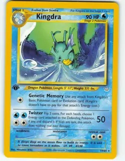 Kingdra - 1st Edition - 19/64 Neo Revelation - Pokemon TCG - 2001 - Image 1